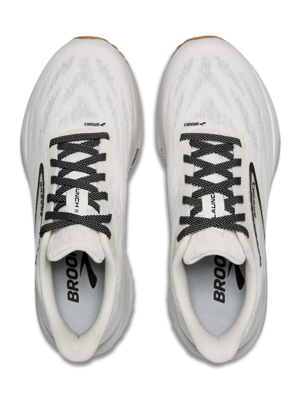 Brooks Launch Men's Running Shoe - White with Black Accents